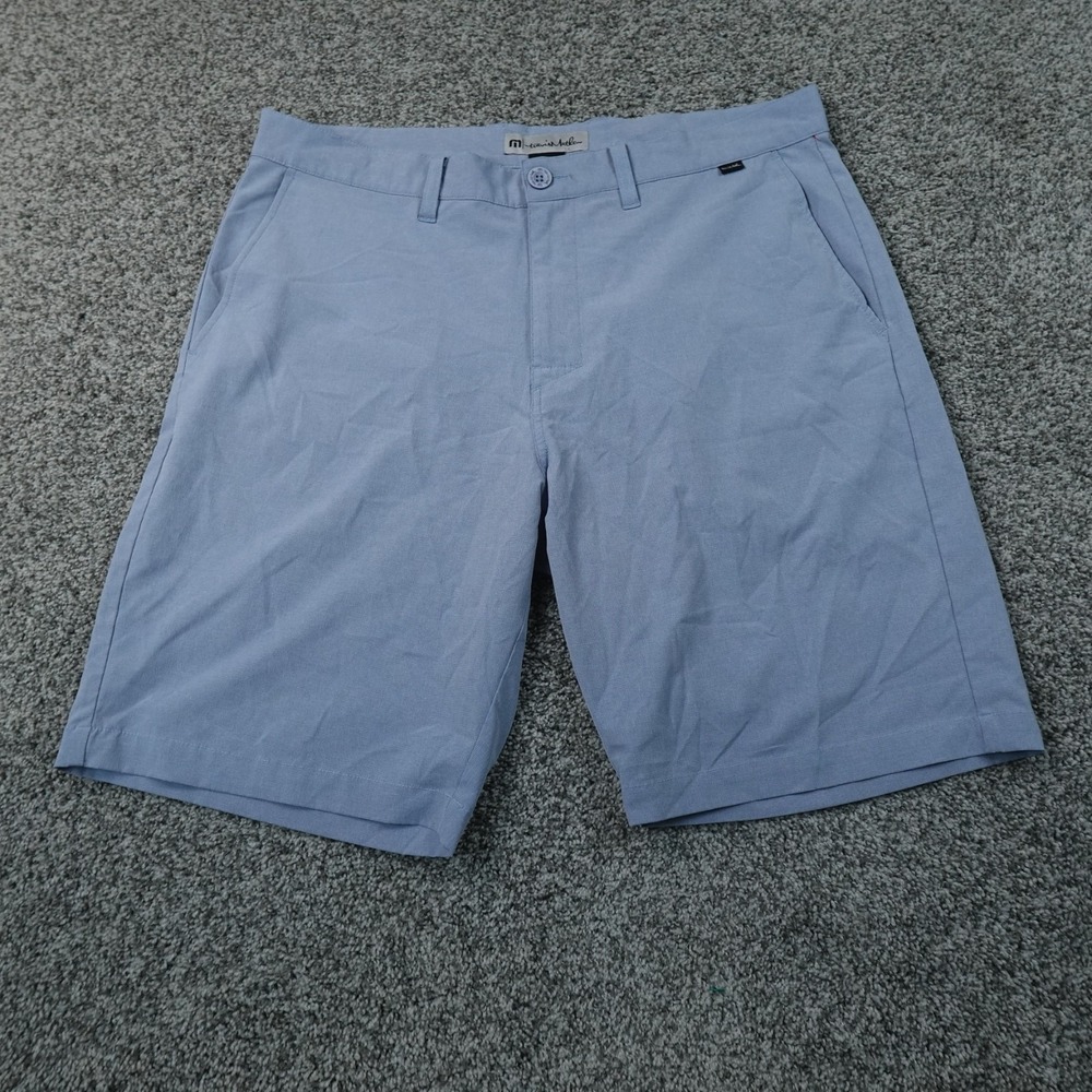 Travis Mathew Shorts Mens 36 Blue Chino Golf Performance Stretch Athletic Flex